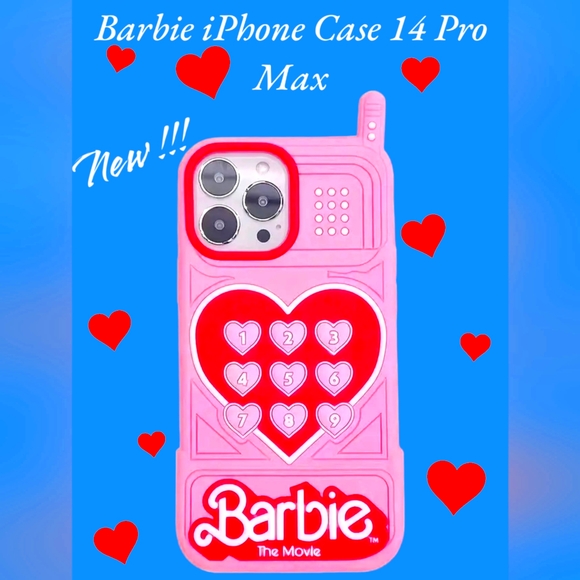 Barbie iPhone 14 Pro Max Bright Pink Durable Protective Case. NWT - Picture 3 of 14